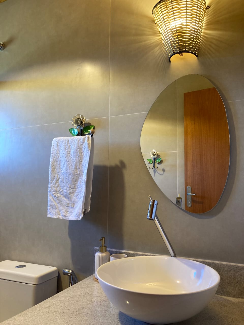 Detalhes rústicos do chalé